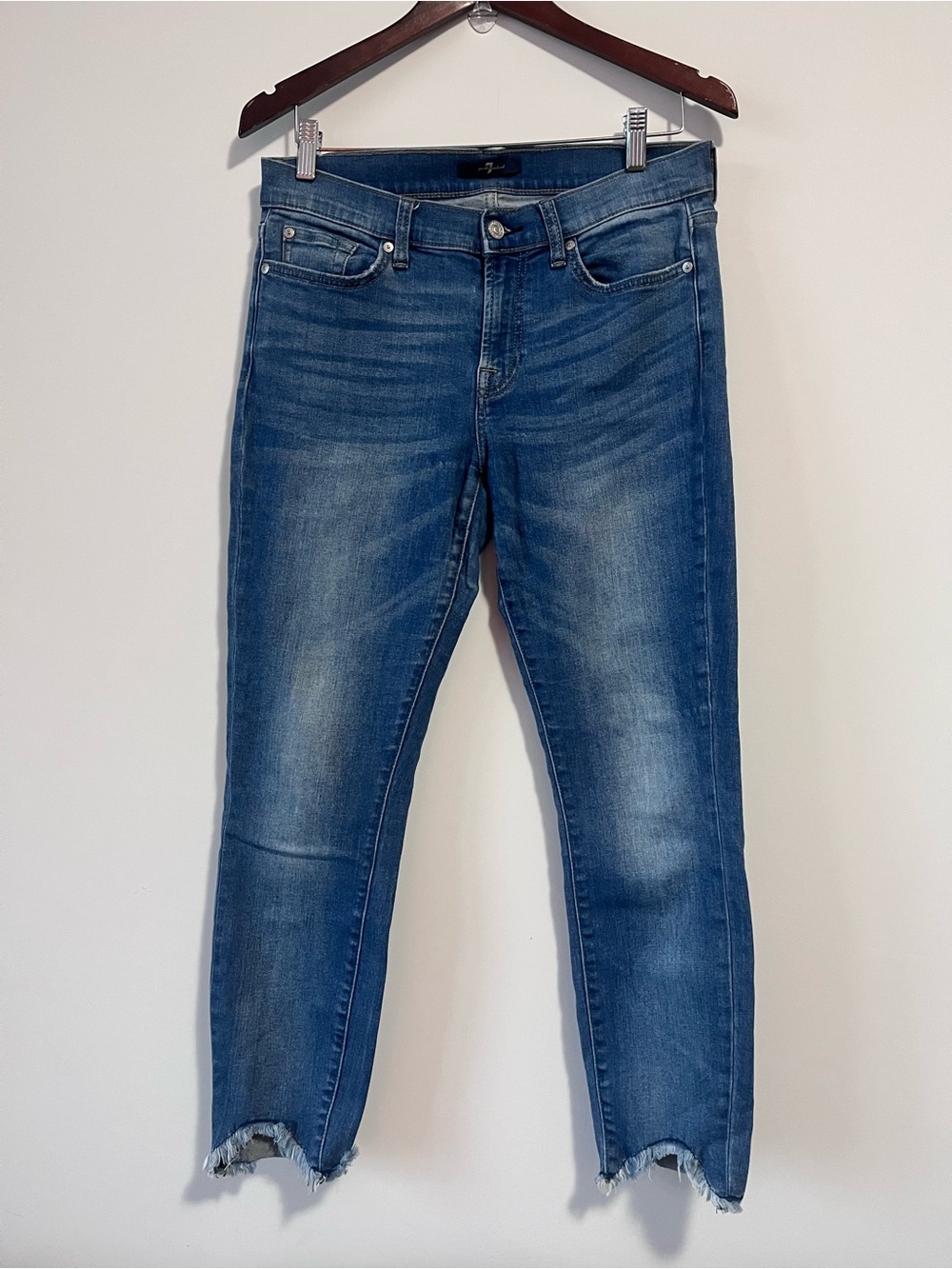 7 For All Mankind Ankle Genevieve Cropped Jeans Size 30